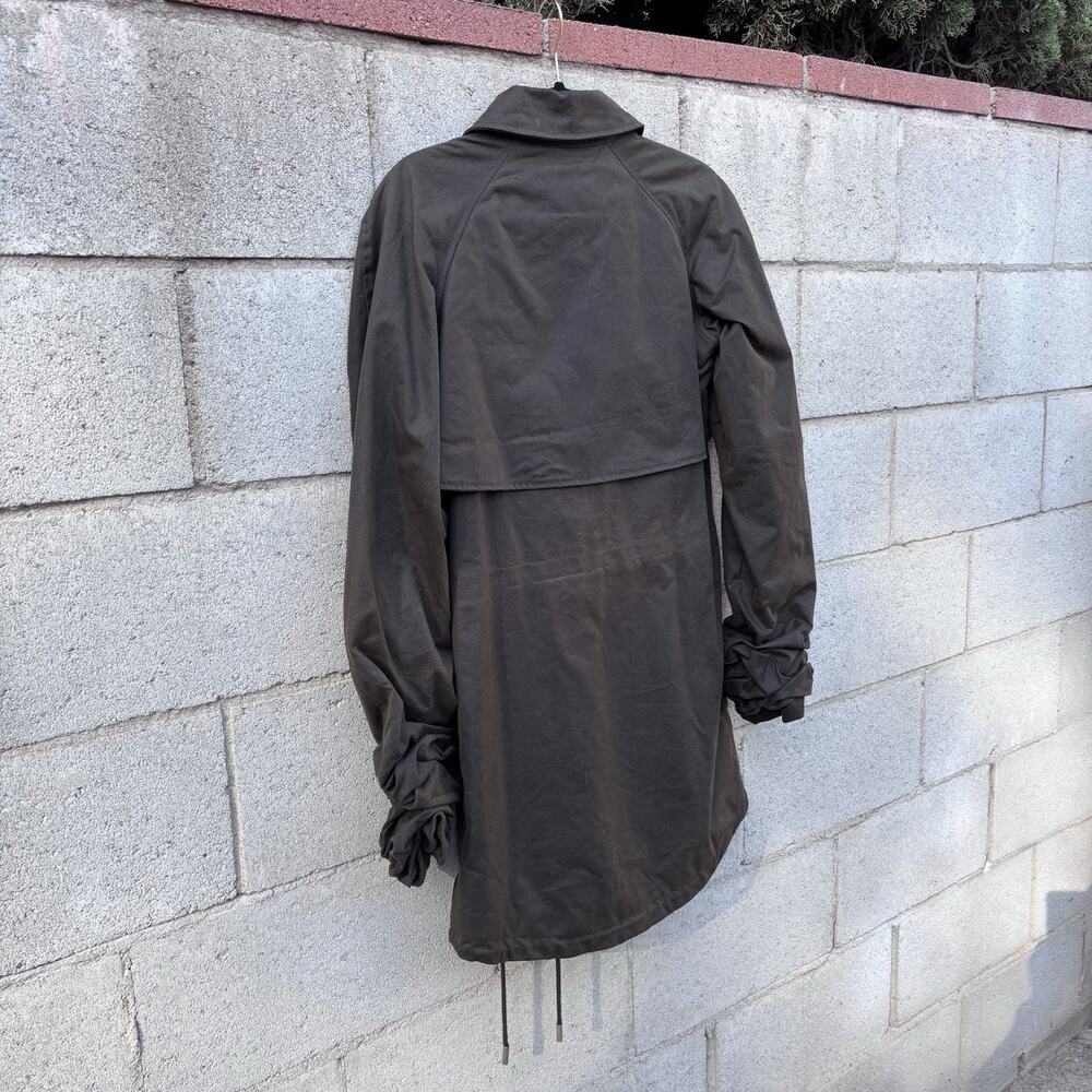 Saint Laurent Women’s Waxed Cotton Military Parka Jacket Army Green Sz 36 - Picture 11 of 12